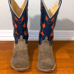 Anderson Bean Suede Square Toe Boots